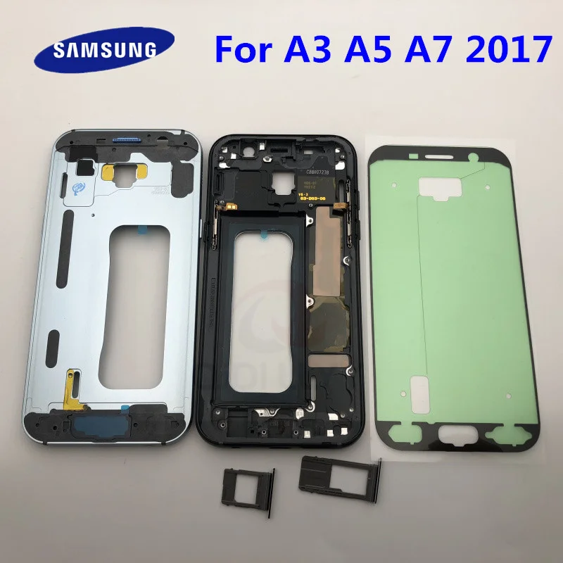 A3 A5 A7 Замена средняя рамка Безель Корпус шасси для samsung GalaxyA3 A5 A7 A320F A520F A720F