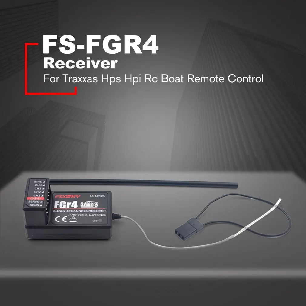 

RC Car Fs-Fgr4 Receiver 2.4Ghz 4Ch Afhds3 For Flysky Noble Fs-Nb4 Transmitter For Traxxas Hps Hpi Rc Boat Remote Control