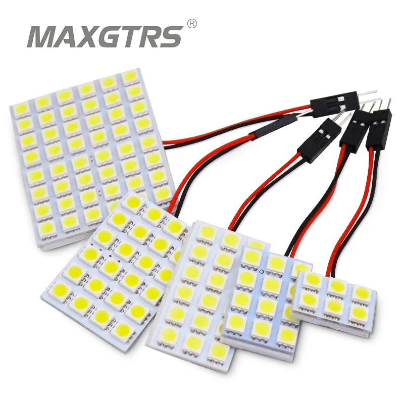 5x T10 BA9S гирлянда 3 адаптеров 6/12/18/24/48 SMD 5050 Светодиодный белый светильник 12V светодиодный чтения Панель салона Купол светильник