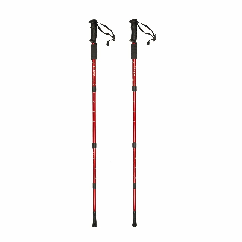 2Pcs/pair Outdoor Hiking Anti Shock Walking Sticks Telescopic Trekking Climbing Poles Ultralight Led Walking Canes Hiking Poles 5