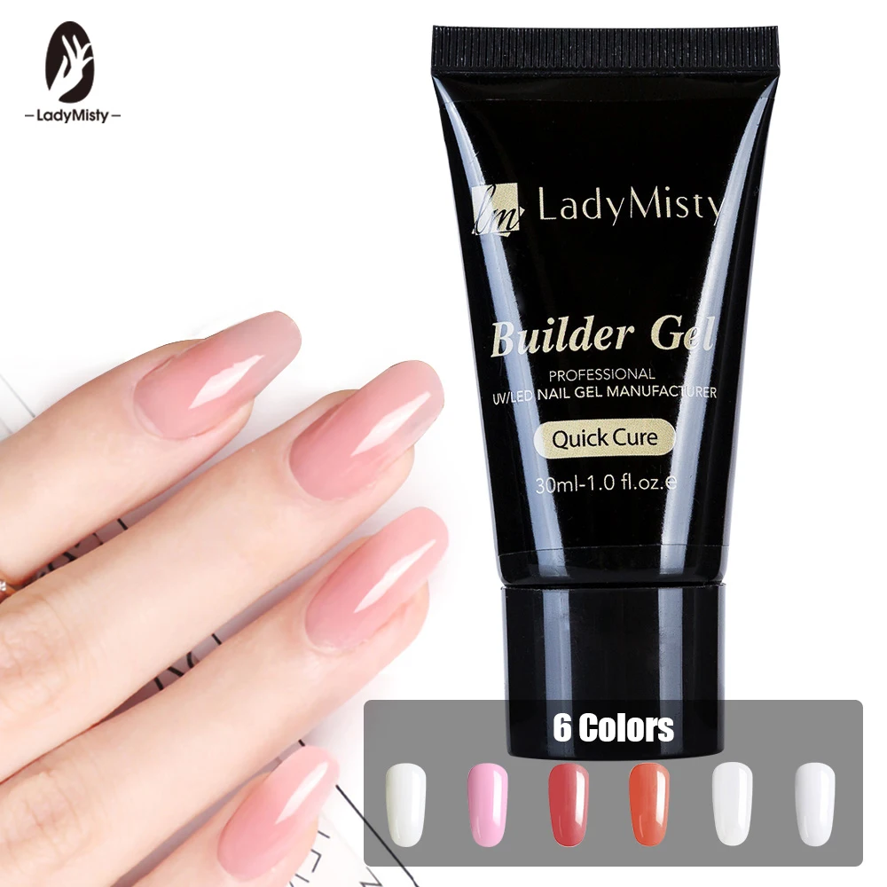 

Ladymisty 30ml Nail Builder Gel Polish Varnish For Nail Extension UV Gel LED Clear Sculpting Hard Poly Gel Lacquer Manicure