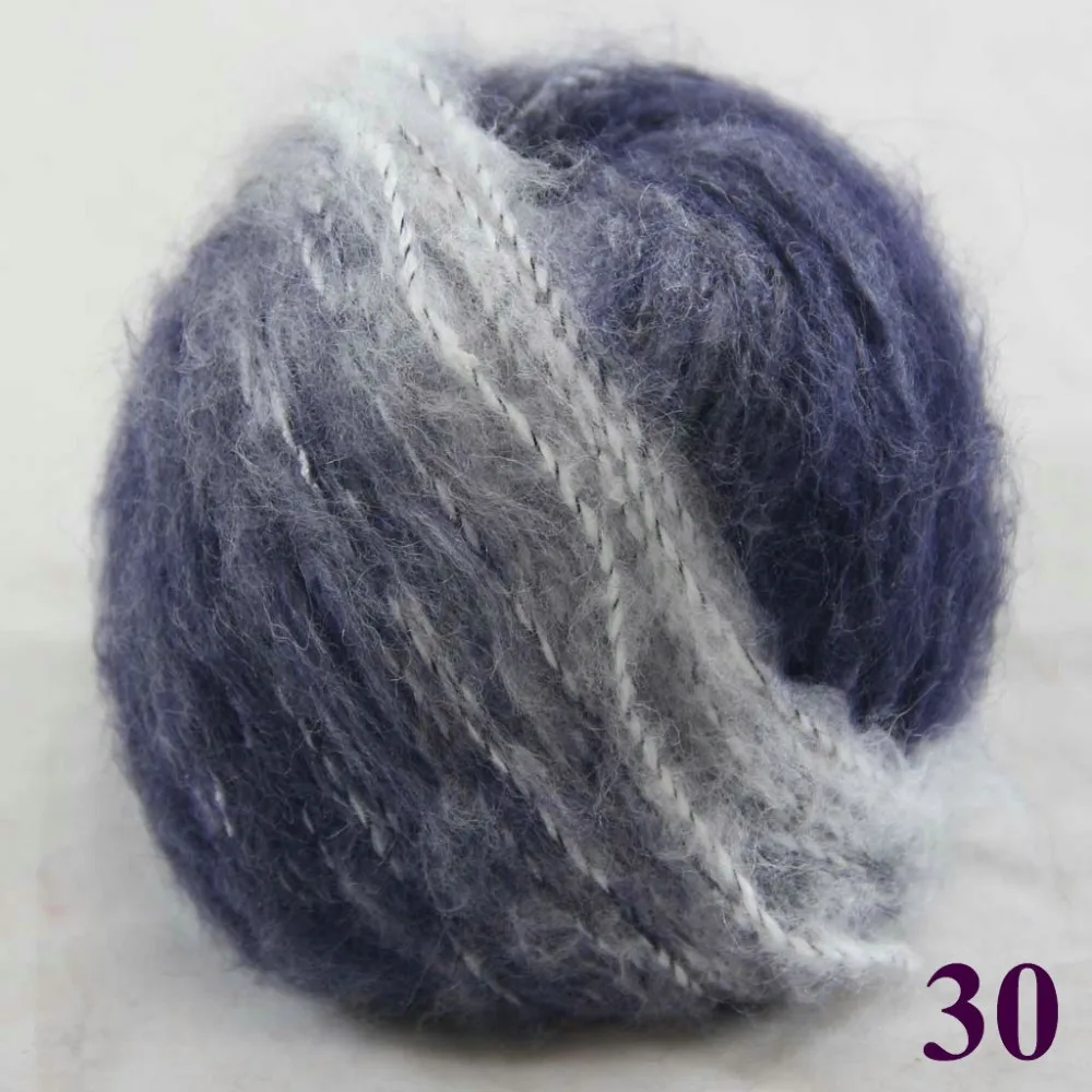

Free shipping Sale Lot of 1 balls x 50g MOHAIR Cashmere silk hand Knitting Yarn Multicolor 290-