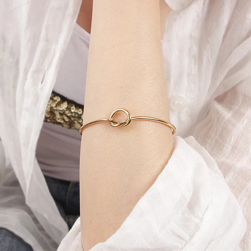 Bangle Bracelet SL231 Knot Cuff Bracelets & Bangles Fashion Open Bangle Women Bracelet Pulseiras Pulseira Feminin LOVE Valentine's Day Gift