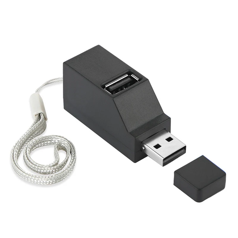 Usb-концентратор 3 USB порта мини USB2.0 высокоскоростной концентратор разделительная коробка для портативных ПК U дисковая карта ридер для мобильного телефона концентратор IPhone 7 8 X