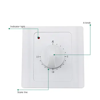 

Plug Control Switch Timer Socket Knob Style Switch Mechani AC 220V 10A 30Min Countdown Timer Switch Electric Digital Time