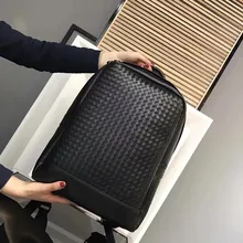 Kaisiludi плетеная дуплексная кожаная мужская сумка для отдыха и путешествий большая вместительность модный простой деловой мужской рюкзак для путешествий