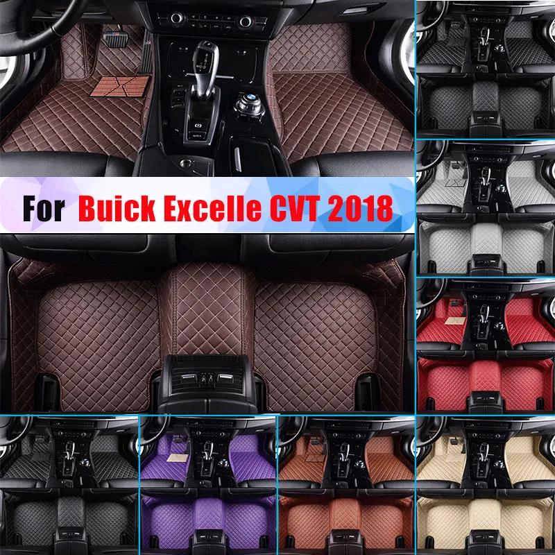 

Waterproof Car Floor Mats For Buick Excelle CVT 2018 All Season Car Carpet Floor Liner Artificial Leather Full Surrounded