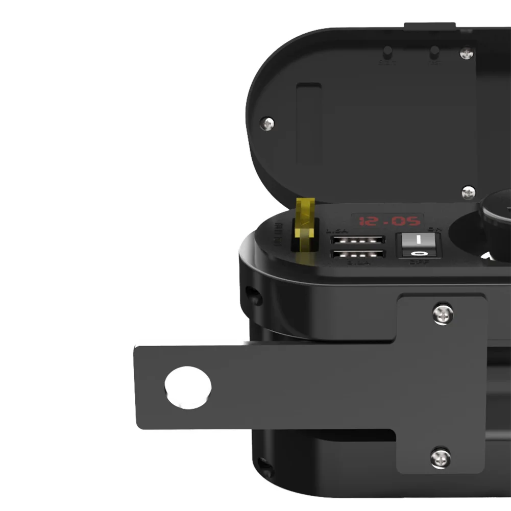 Мотоциклетное водонепроницаемое зарядное устройство, розетка 5 В, 3,1 А, двойной usb-переключатель, Автомобильный светодиодный вольтметр с цифровым дисплеем, прикуриватель
