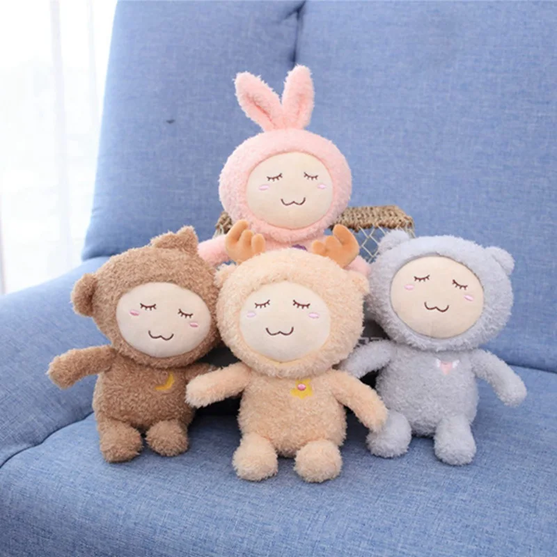 

18/25cm Kawaii Forest Animals Giraffe Bear Rabbit Monkey Plush Soft Doll Cute Stuffed Animal Toys for Kids Girls Birthday Gift