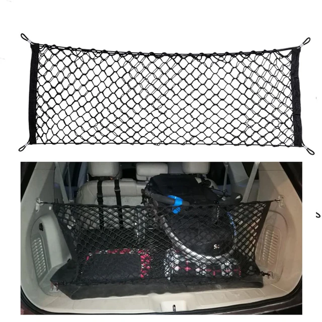 Elastic Nylon Car boot string bag Trunk Storage Organizer Luggage auto storage Net Mesh for SUV/RV Hatchback 35x90cm - 50x115cm