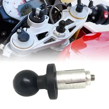 

Aluminum Base Rubber Motorcycle Bike Mount Black Fork Stem Base with Ball Head for RAM Mount for Gopro Ball Mount Adapter