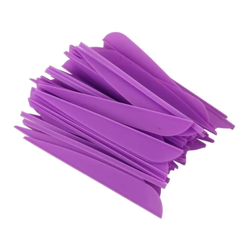 

Arrows Vanes 4 Inch Plastic Feather Fletching for DIY Archery Arrows 50 Pack(Purple)