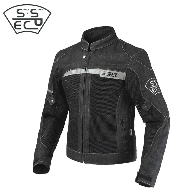 SSPEC гоночная мотоциклетная куртка Повседневная джинсовая Chaqueta Moto дышащая одежда