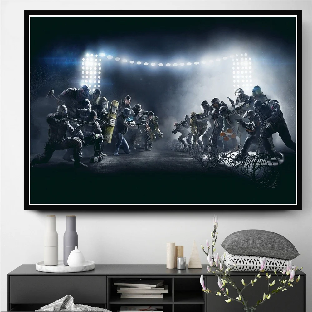 

Hot New Rainbow Six Siege Tom Clancy's Video Game Poster And Prints Wall Art Canvas Wall Pictures For Living Room Home Decor