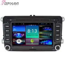 Topnavi 7” Quad Core Android 4.4 Car DVD Multimedia Player for VW Universal Autoradio GPS Navigation Audio Stereo Bluetooth
