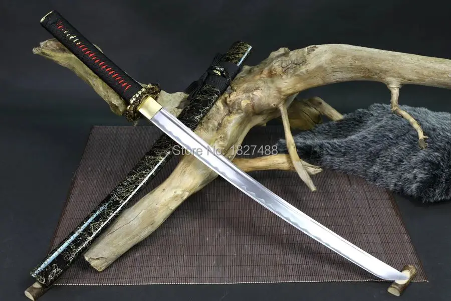 Handmade Carbon Steel Japanese Ninja Samurai katana Sharp Blade Tanto Full Tang