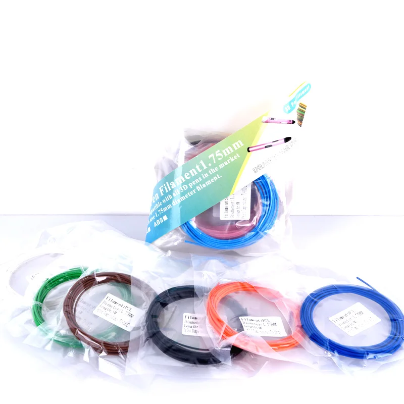 Пластиковый карандаш для 3D принтера 1 75 мм 5 м/цвет 100 м и 150 м|printer filament|3d pens materials3d