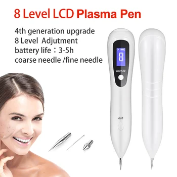 8 level LCD Laser Plasma Pen Remove tattoo/Mole Removal Face skin tag removal Freckle/Wart Dark Spot remover skin care machine