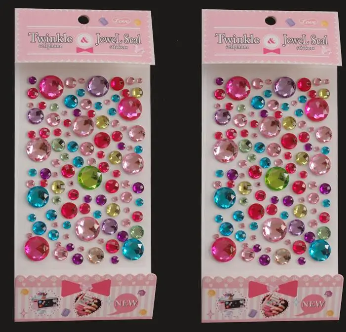 

1 Sheet Crystal Diamond Acrylic Pearl Heart Rhinestone Self Adhesive Scrapbooking Sticker Decor Toy Gifts Accessories for Kids