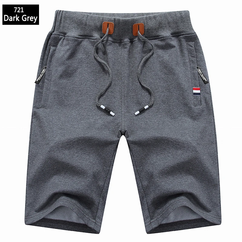 New Men's Shorts Summer Mens Beach Shorts Cotton Casual outwear sports gym joggers running Male Shorts homme Brand Clothing - Цвет: 7084-dark grey