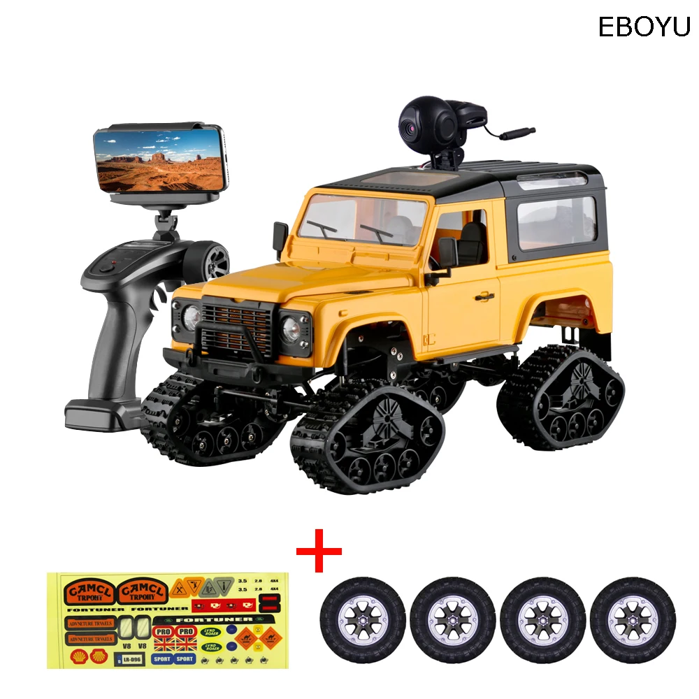 EBOYU FY003AB WiFi 2 4 ГГц 1/16 4WD зимние шины грузовик внедорожник RC + внедорожные FPV МП