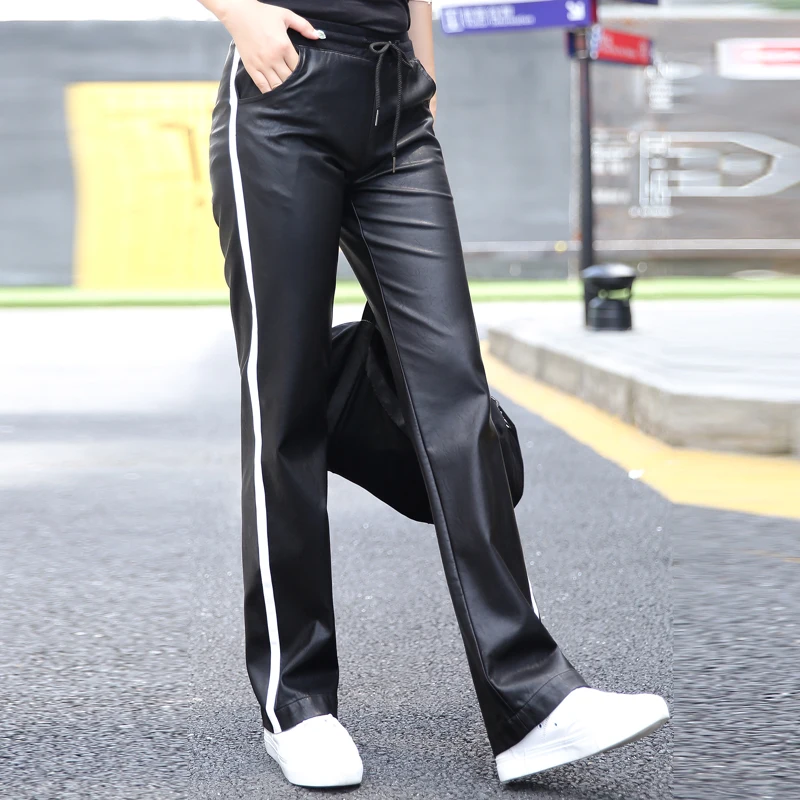 

2017 lday wide-legged pants with a new style of relaxed fashion women with high quality trousers