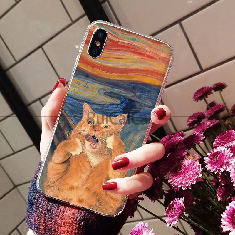 Scream by Munch Funny Arting cat