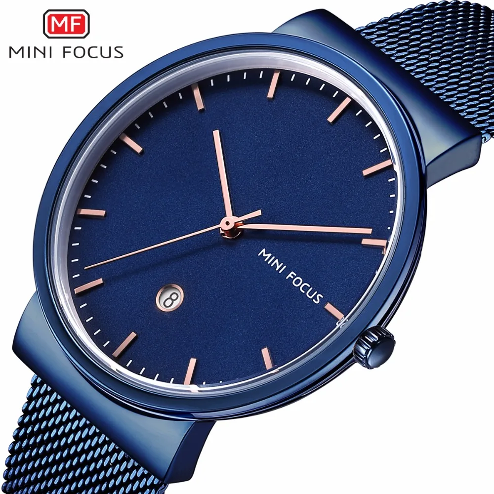 

2018 MINI FOCUS Brand Men Watch Luxury Stainless Steel Quartz Sports Watches Men Ultra Thin Date Clock Male Business Wrist Watch