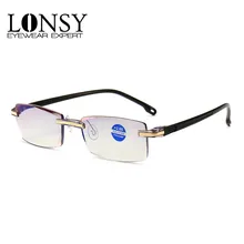 LONSY модные высококачественные анти синие очки для чтения для мужчин и женщин диоптрийные металлические очки для чтения 1,0 1,5 2,0 2,5 3,0 3,5