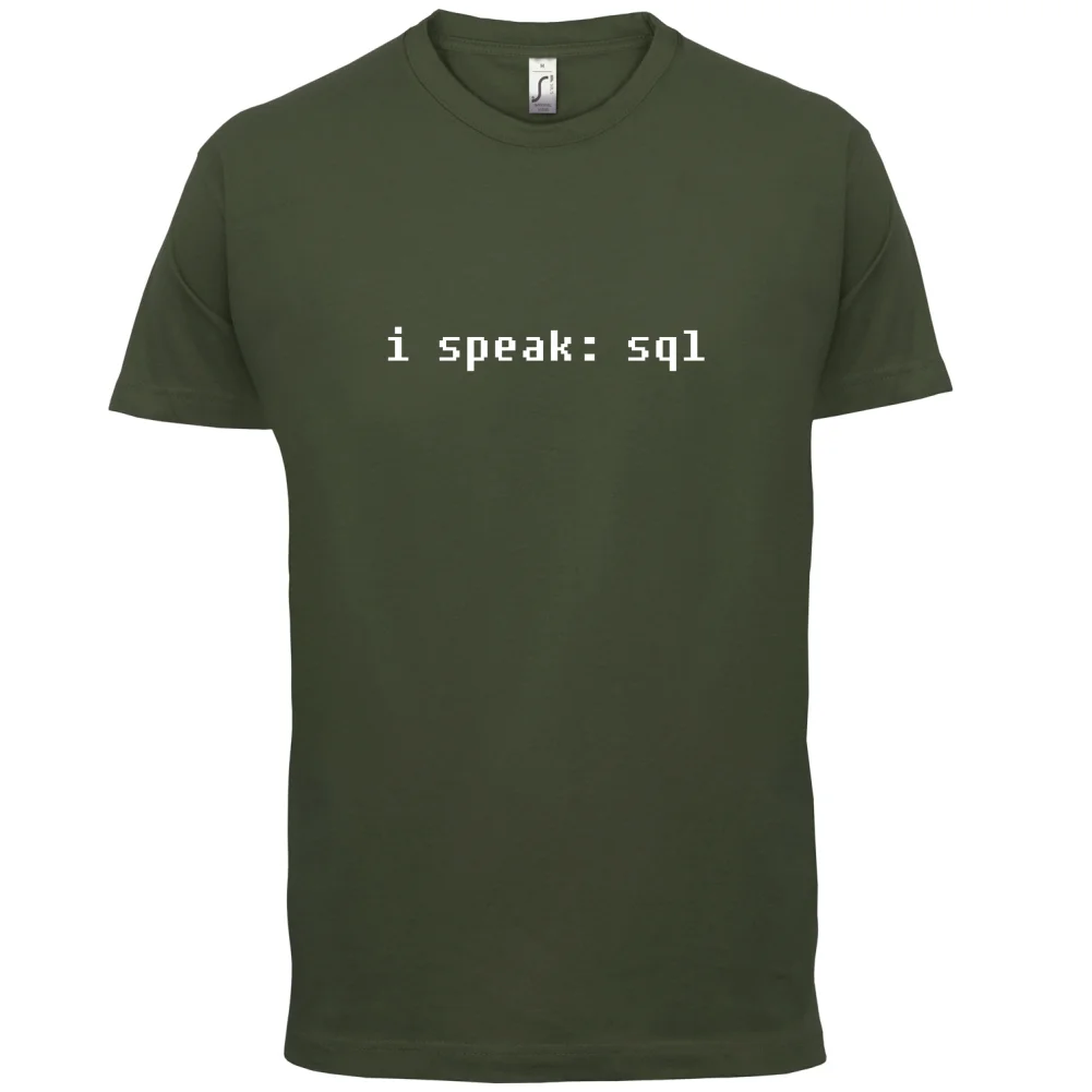I Speak sql мужская Футболка Программирование/Компьютеры/код 13 цветов футболка с
