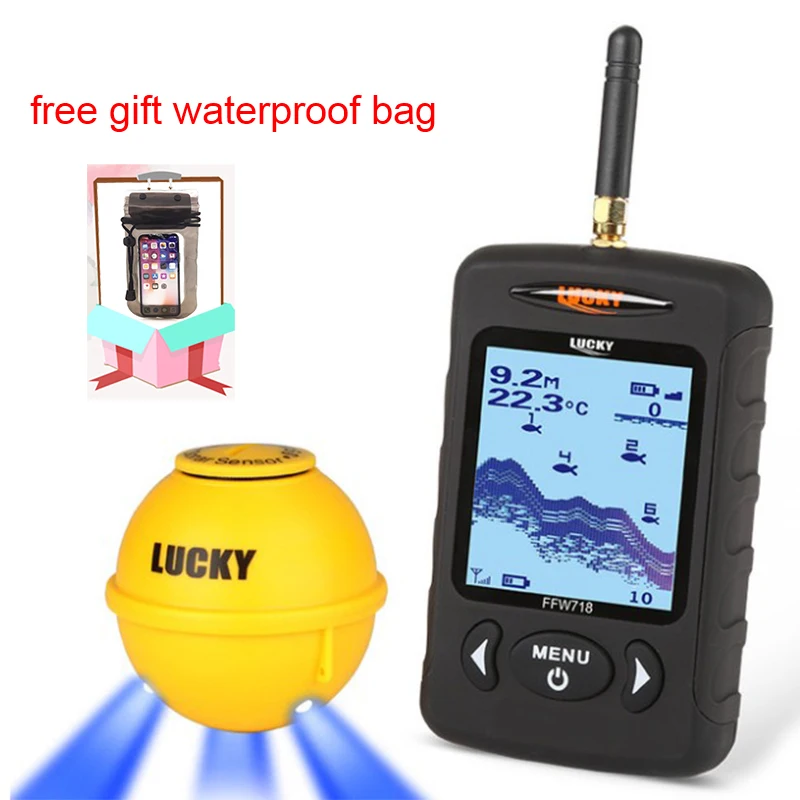 

Lucky fish finder ffw718LABlack wireless sonar for fishing in english underwater camera deeper fishfinder pesca echo sounder
