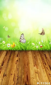 

Wooden Board Photography Backdrop Vinyl Cloth Computer Printed Butterfly Child Backgrounds Photography Props fondos para fotos