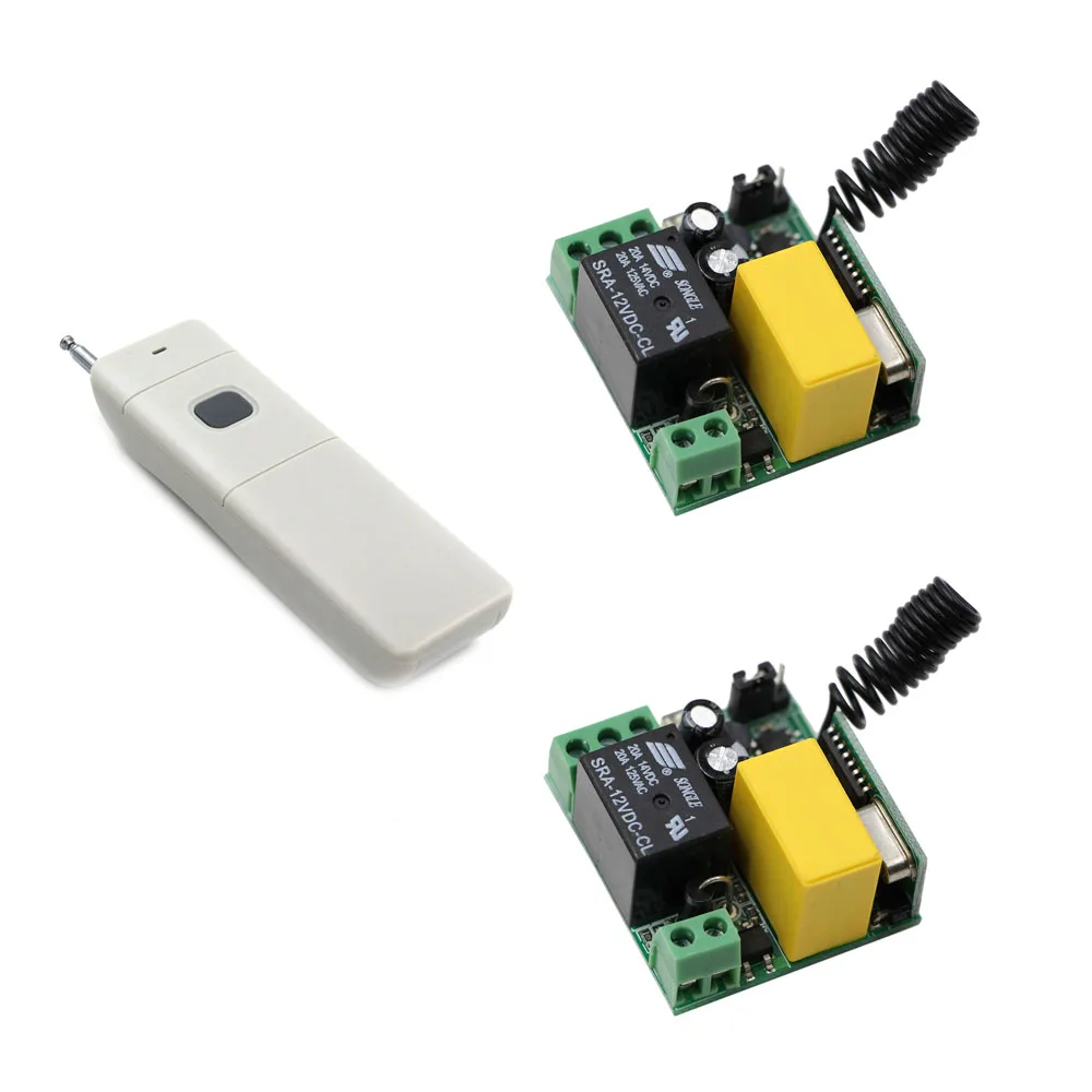 

Newest AC 220V 1 CH RF Wireless Remote Control Switch Receivers Module & Transmitter High Power Long Distance 1000m 315/433Mhz