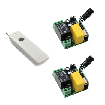 

Newest AC 220V 1 CH RF Wireless Remote Control Switch Receivers Module & Transmitter High Power Long Distance 1000m 315/433Mhz