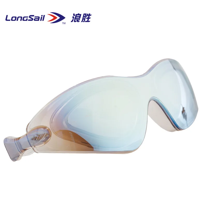 Очки для плавания для взрослых мужчин и женщин, цветные очки для плавания, большие очки с регулируемым ремнем, противотуманные очки для подводного плавания, водонепроницаемые УФ-очки