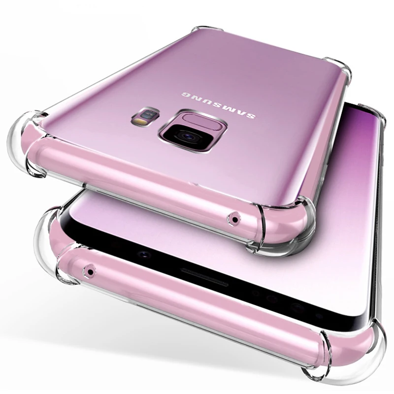 Прозрачный ударопрочный ТПУ чехол для Samsung S9 Plus S8 S6 S7edge j3 j5 j7 A3 A5 A7 J5prime J7Prime Note 5 4 3 8 |