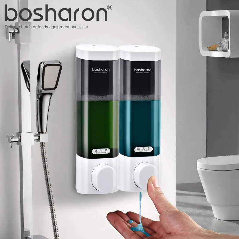 Kitchen Liquid Hand Soap Dispenser Wall Mounted ABS Plastic Dispensers