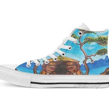 Cypress Tree/Новинка; дизайнерская парусиновая обувь с высоким верхом; повседневная обувь на плоской подошве; Прямая