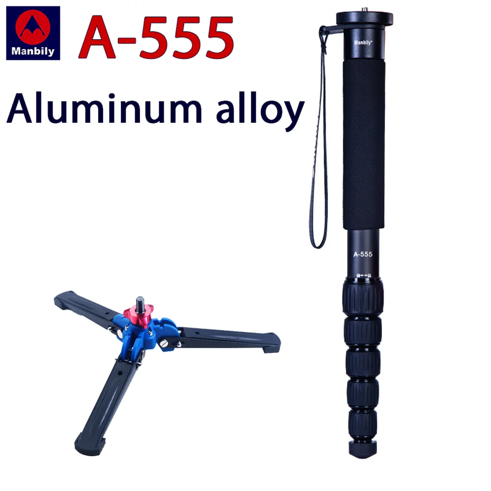 

The A-555 aluminium lightweight monopod/tripod for phone video holder and various types of commonly used cameras