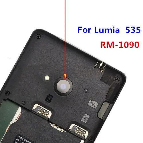 Y Корпус задняя камера стеклянная крышка объектива с клейкой заменой для Nokia microsoft Lumia 535 RM-1090