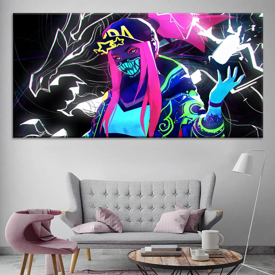 Akali-KDA-LOL-League-of-Legends-Painting-On-Canvas-Print-Type-And-On-The-Wall-Decor (2)