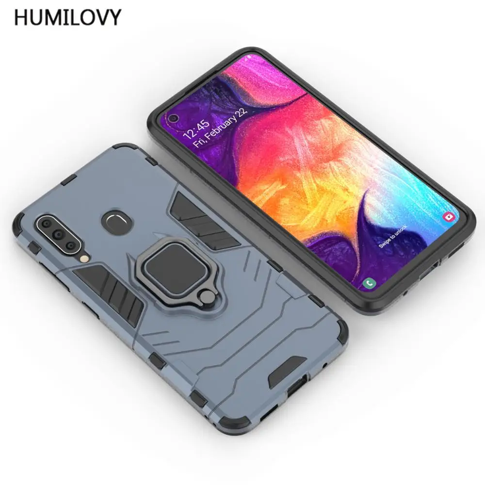 For Cover Samsung Galaxy A60 Case Ring Holder Armor Bumper Phone Case For Samsung Galaxy A60 Cover For Samsung A60 A606 Capa