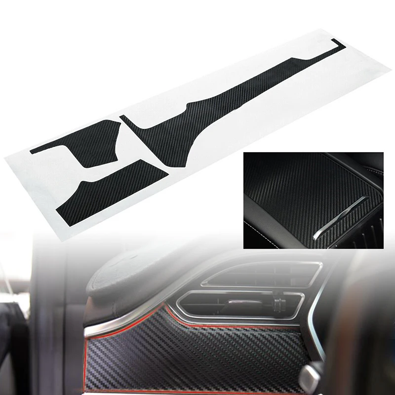 Для Tesla модель X S Автомобильная наклейка для внутреннего интерьера из углеродного волокна отделка деталей комплект приборной панели центральный