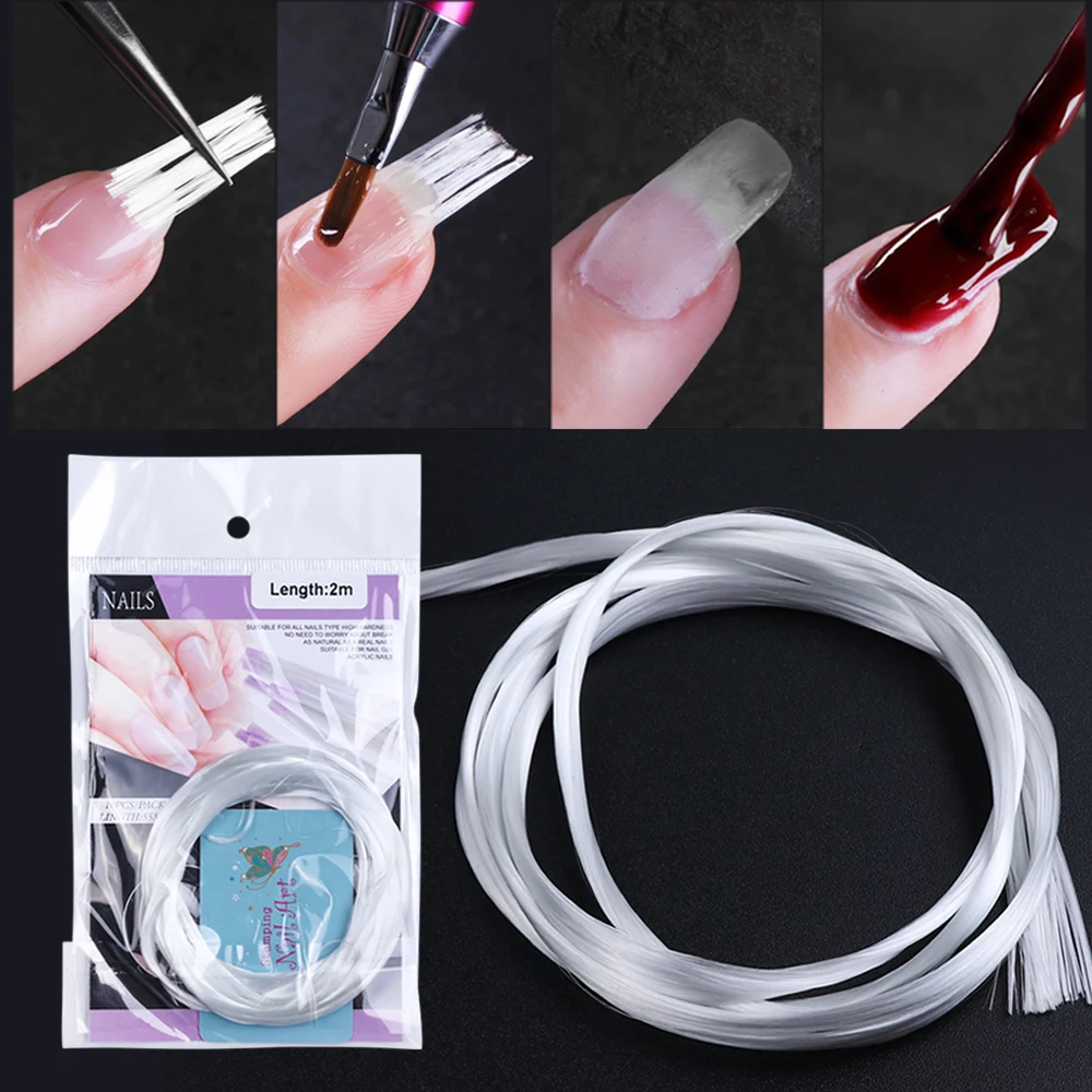 10pcs Fiberglass Nail Extension Wrap Silk Set 1m 1.5m 2m Nail Form