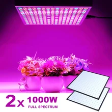 2pcs 1000W Full Spectrum Indoor LED Grow Lamp For Plant Growing Light Tent Fitolampy Phyto UV IR Red Blue 225 Led Flower Seed