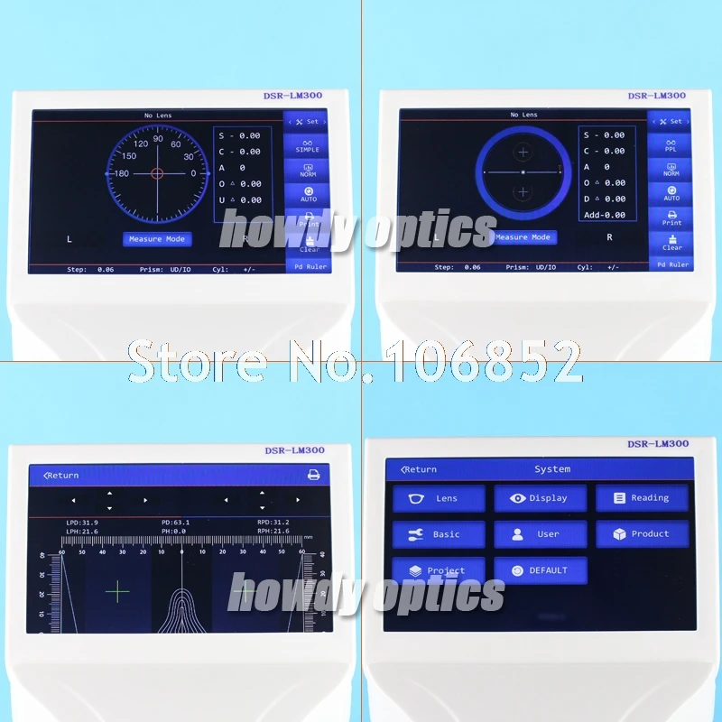 LM300 автоматический линзметр цифровой оптический Focimeter автоматическая Настройка