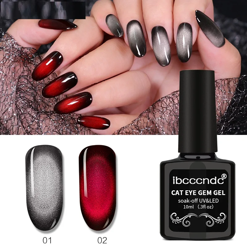 

10ml Nail Gel Polish 3D Cat Eye Effect UV Gel Nail polish Soak off 12 Colors Chameleon Magnetic Gel Varnishes Manicure Lacquer