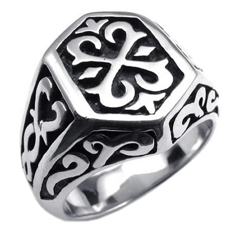 Men's Jewelry Ring Stainless Steel Thors Hammer Silver Black | Украшения и аксессуары