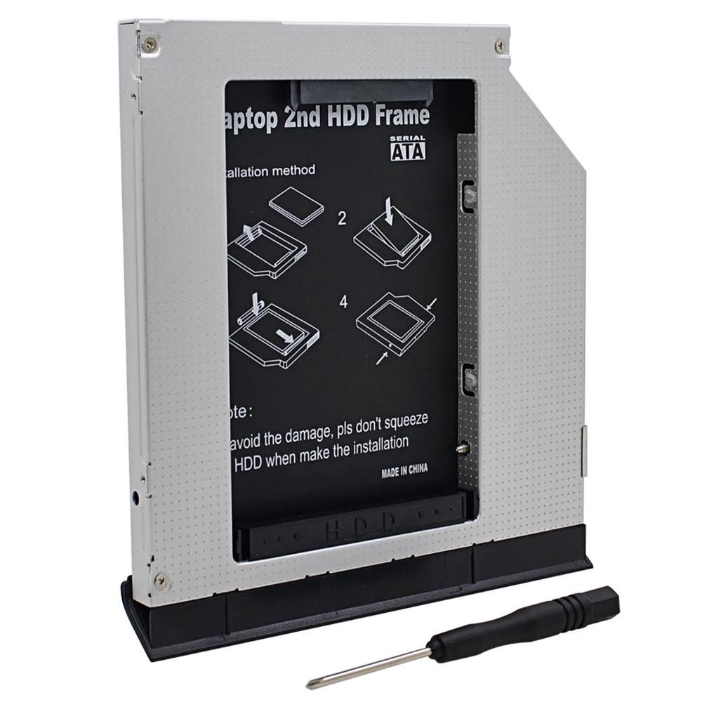 Алюминиевый переходник для установки второго жесткого диска Dell Latitude E6320 E6420 E6520