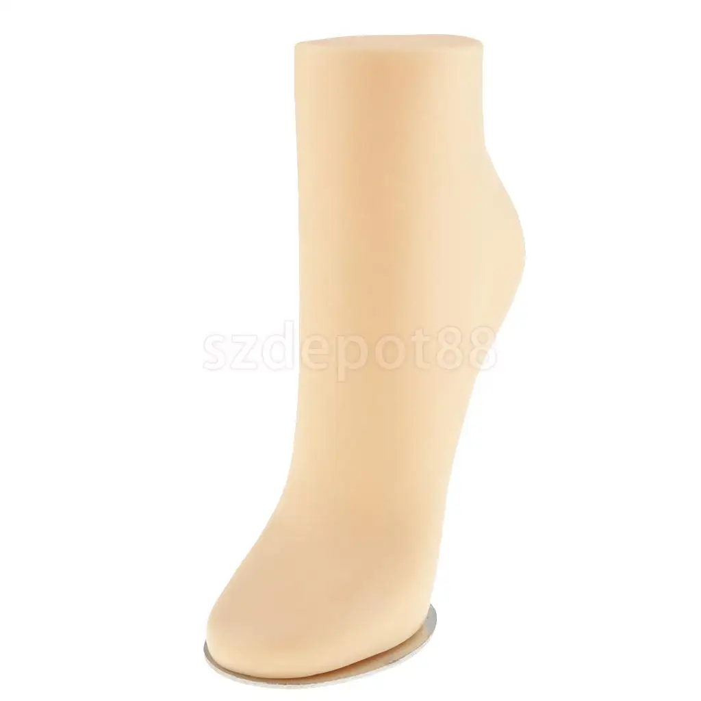 Взрослые Унисекс ПВХ ноги манекена ножной браслет носки дисплей, S/M/L, черный белый натуральный - Цвет: Small Natural